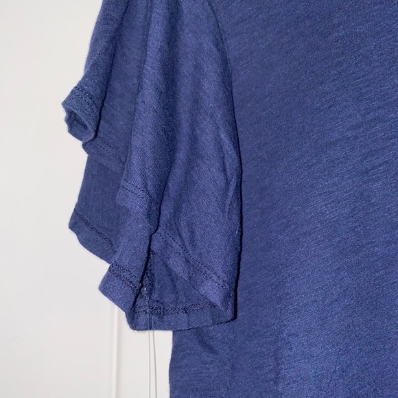 Anthropologie‎ Women Daily Practice Tee Shirt Flutter Sleeve XS Boho NEW Comfy - Picture 4 of 7